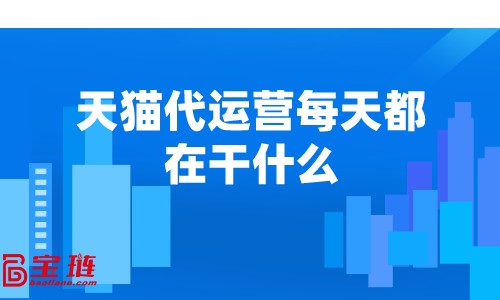 天貓代運營每天都在干什么？有什么用？